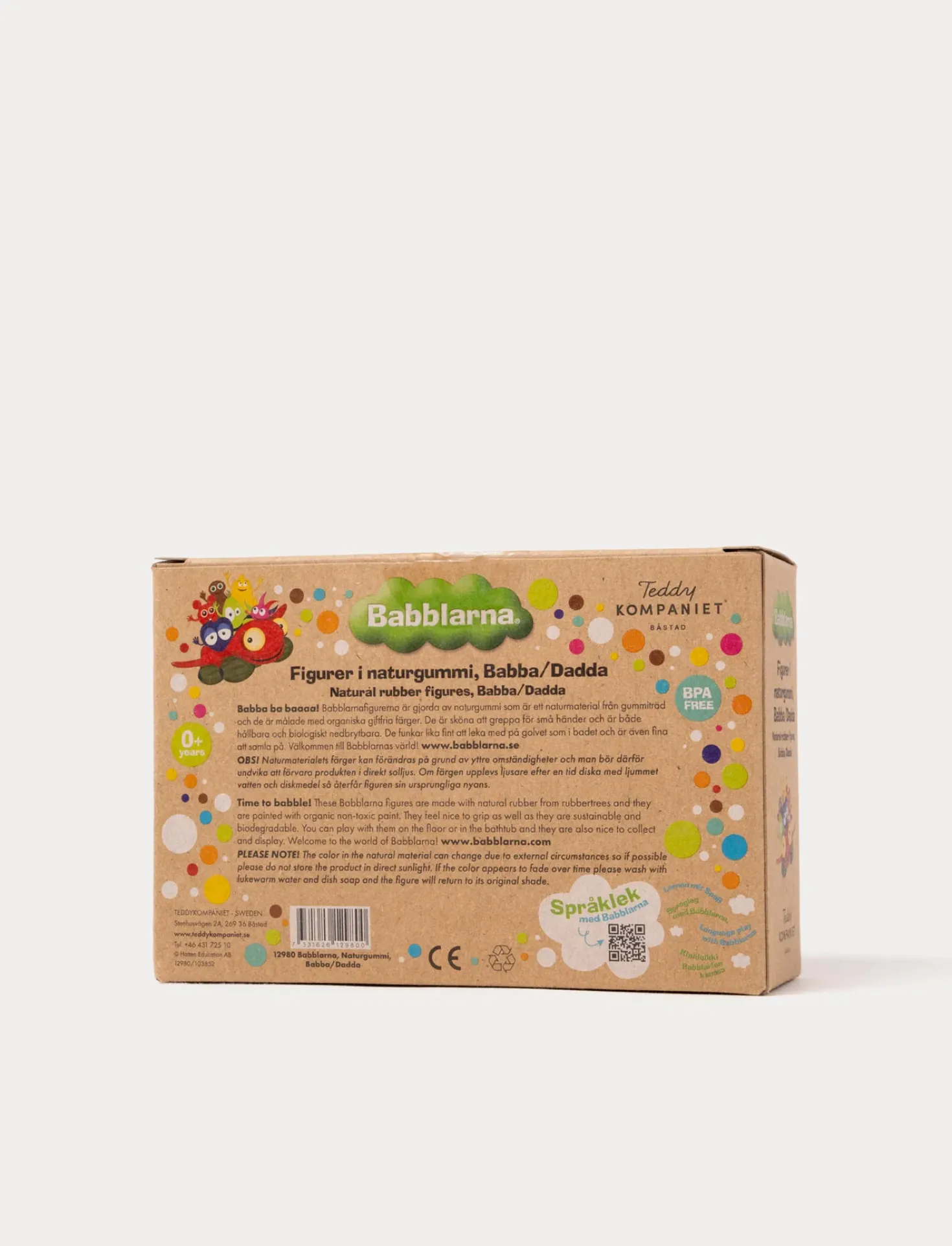 Babblarna, Figurer i naturgummi, Babba/Dadda