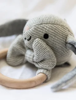 Teddy Baby, Skallra, Kanin, stickad
